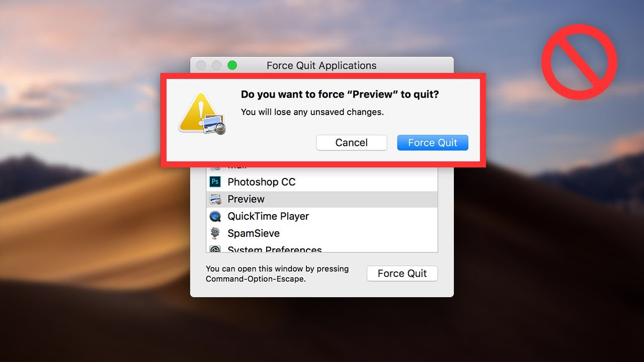 Force Stop App From Mac